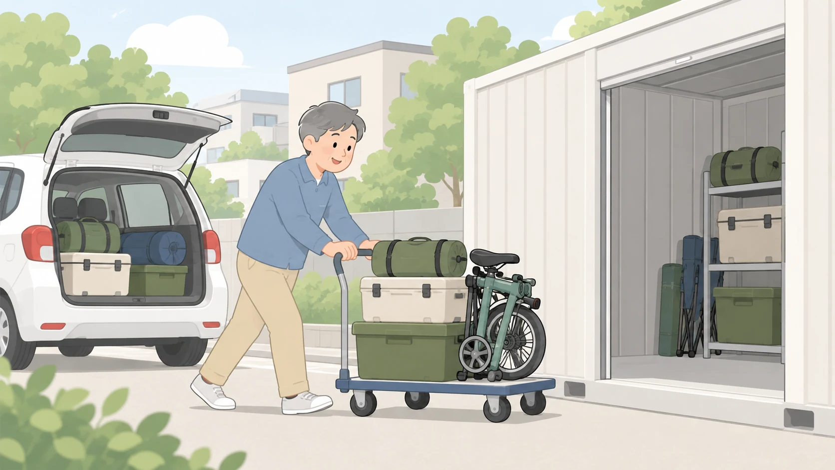 福岡の安いトランクルームは?66物件・268室の料金・初期費用を実測で保管前に確認するポイントのイラスト