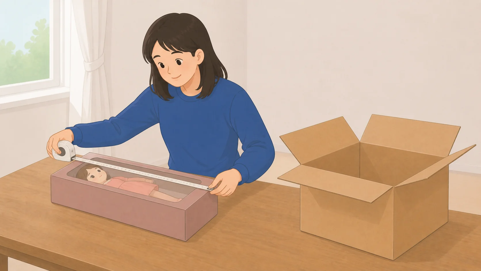 雛人形・五月人形の保管｜湿度管理と預け先の料金比較で大きさや保管条件を確認するイラスト