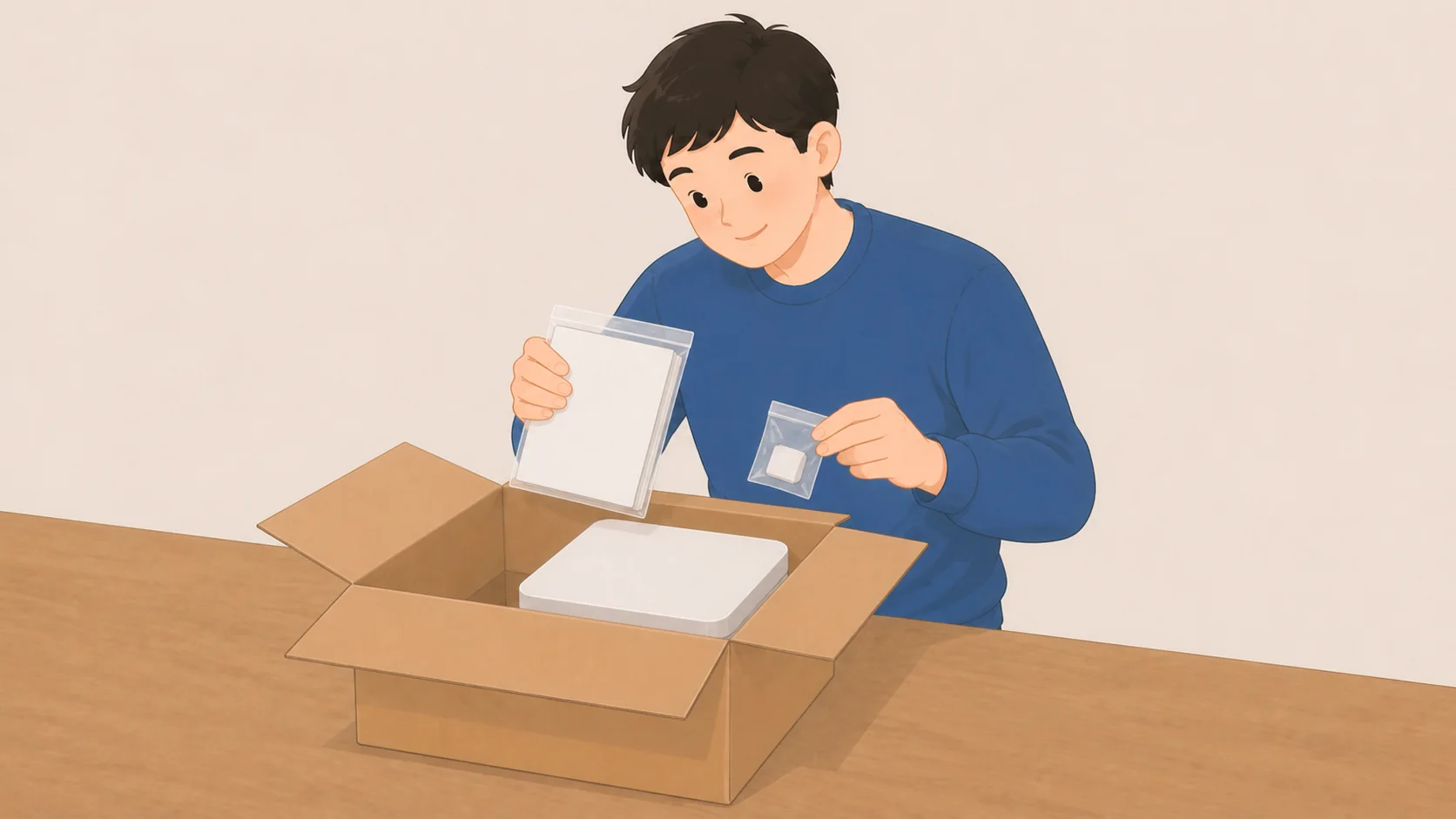 家電の保管はどこに預ける？預けられない家電と料金で大きさや保管条件を確認するイラスト