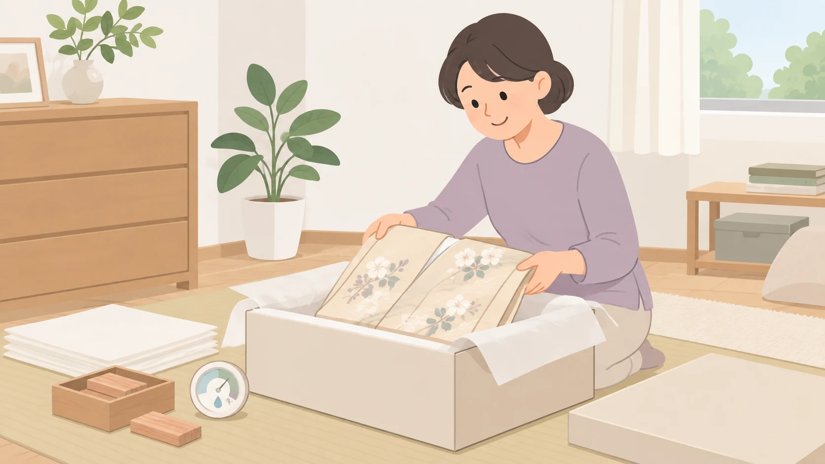 京都市の安いトランクルームは?55物件・563室の料金相場を実測の荷物を整理して預けるイラスト