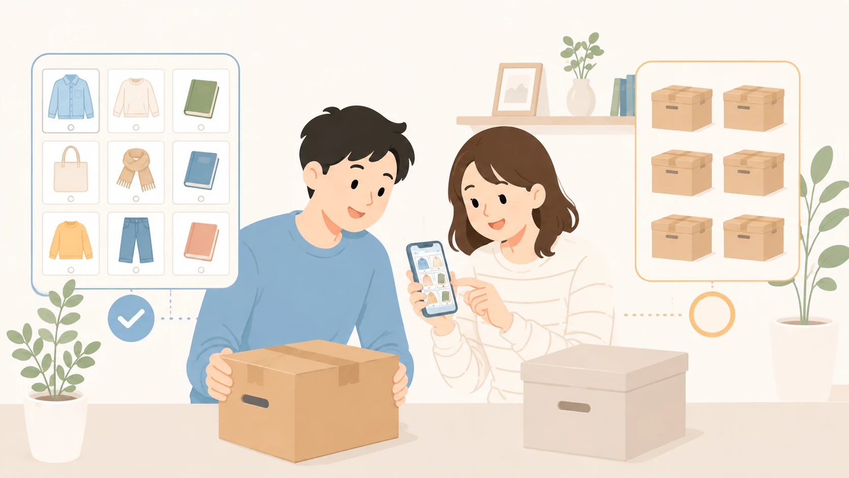 minikuraとサマリーポケットを比較|料金・箱サイズ・取り出し費用の違いで保管前に確認するポイントのイラスト