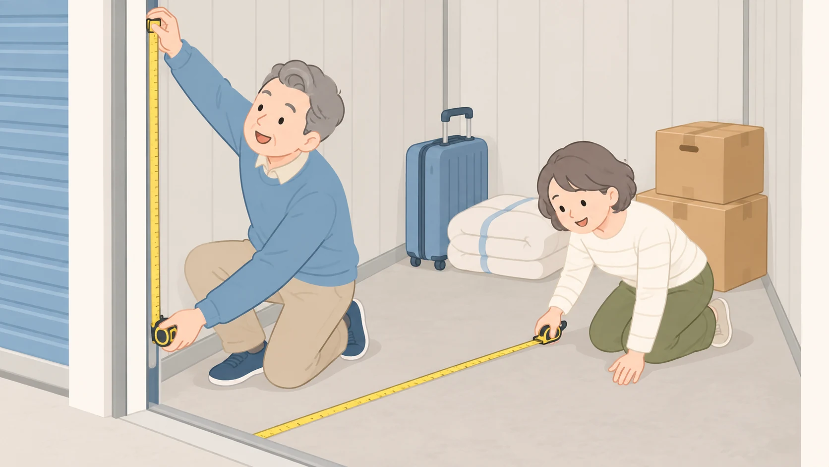 札幌の安いトランクルームは?39物件・408室の料金相場を実測で大きさや保管条件を確認するイラスト