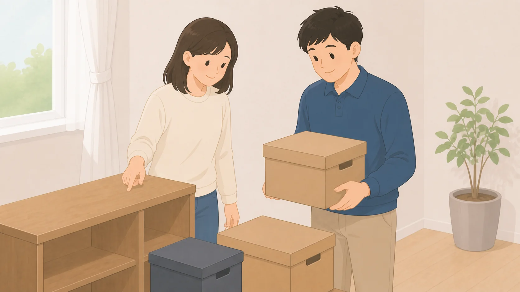 エアトランクの料金と評判｜集荷も配送も無料の訪問集荷型の利用条件や収納方法を確認する説明イラスト