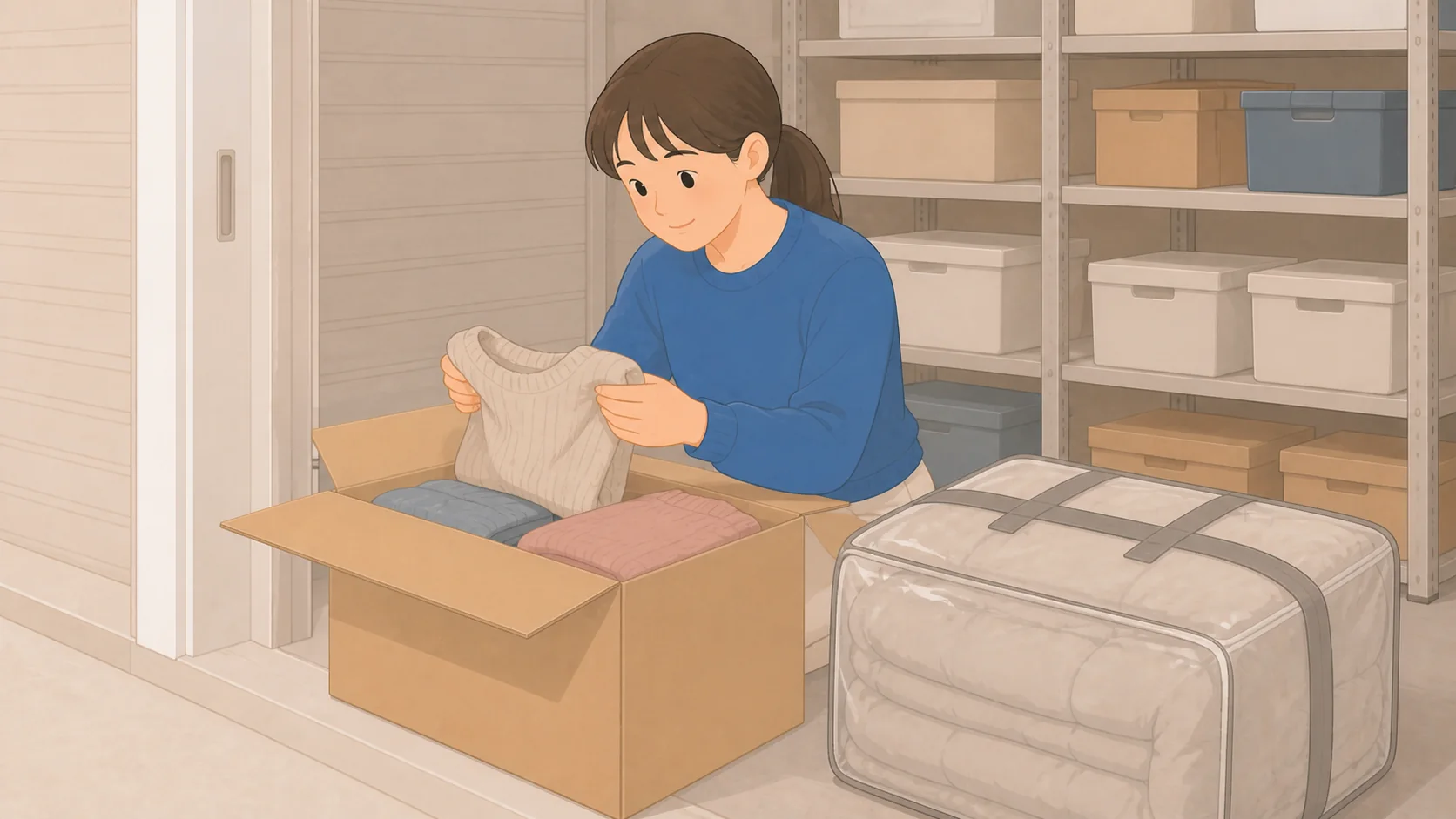 JAPANトランクルームとは|物件検索ポータルの使い方と注意点を利用する流れの説明イラスト