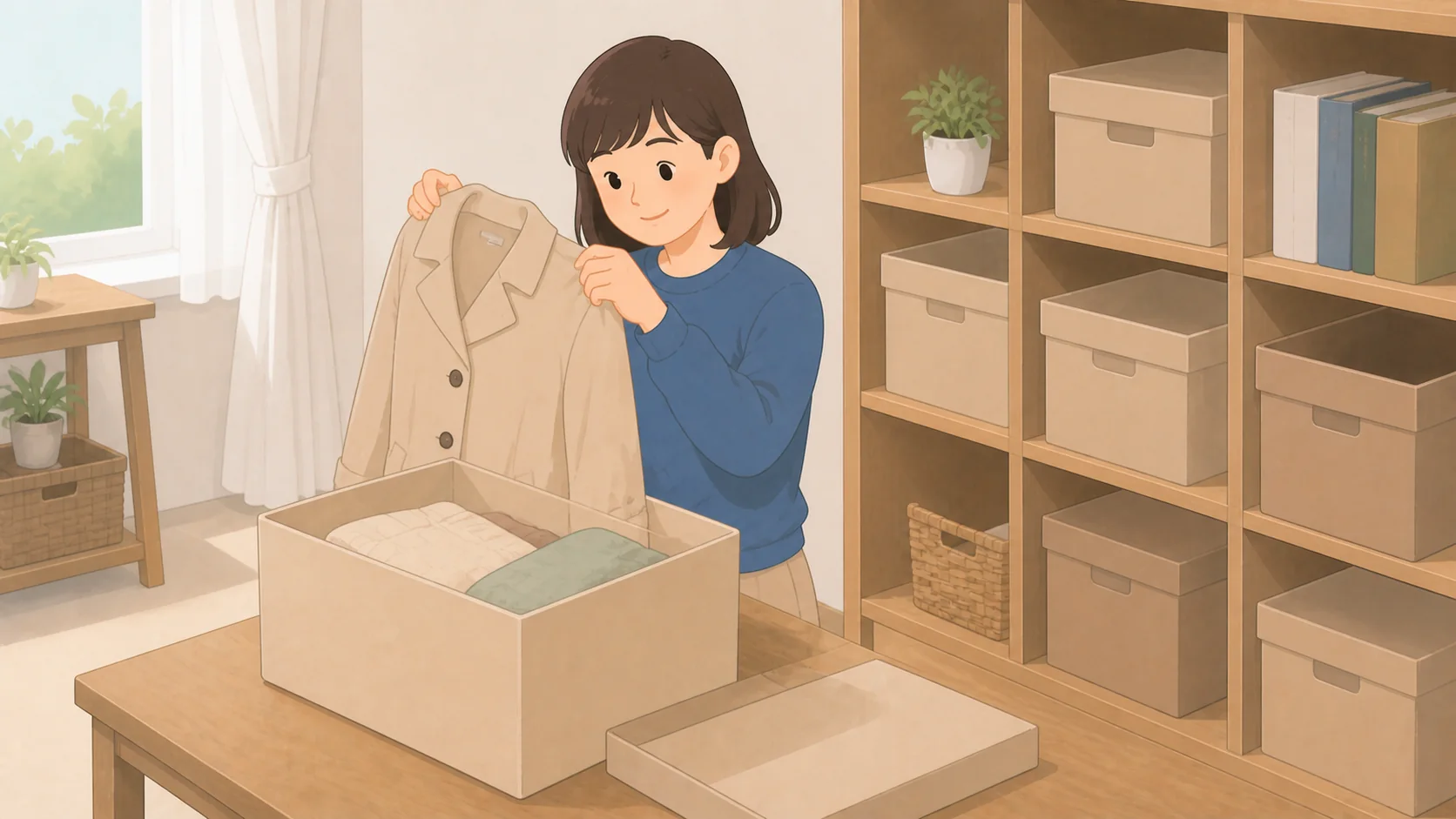 JAPANトランクルームとは|物件検索ポータルの使い方と注意点で荷物を保管・取り出しする説明イラスト