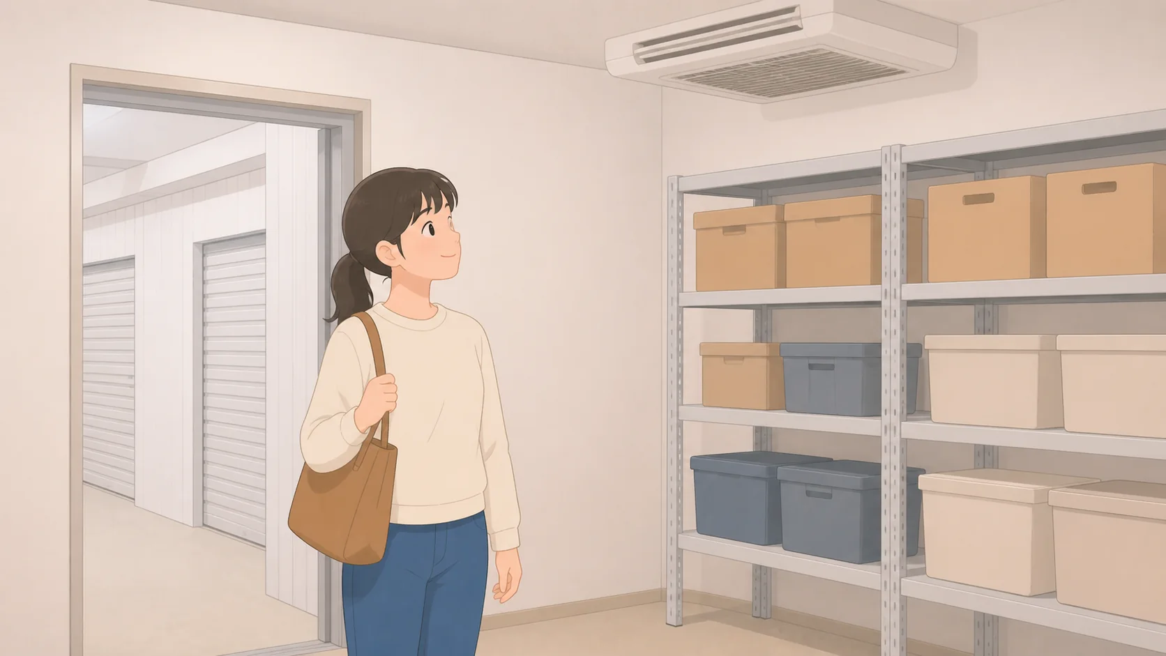 JAPANトランクルームとは|物件検索ポータルの使い方と注意点から荷物を取り出して確認する説明イラスト