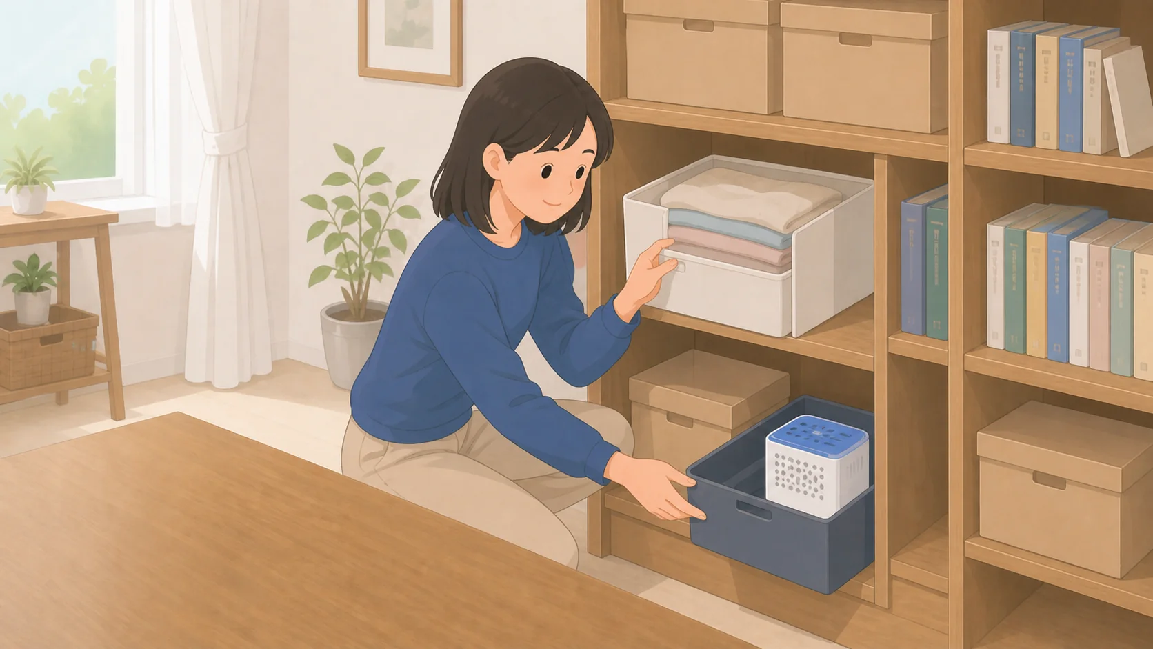 スペラボの初期費用はいくら？更新料・退去費用・月額を768店で検証で荷物を保管・取り出しする説明イラスト