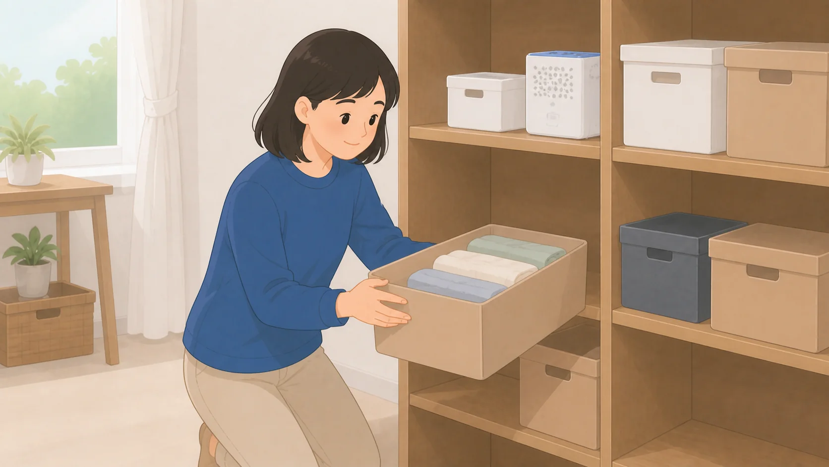 スペラボの初期費用はいくら？更新料・退去費用・月額を768店で検証から荷物を取り出して確認する説明イラスト