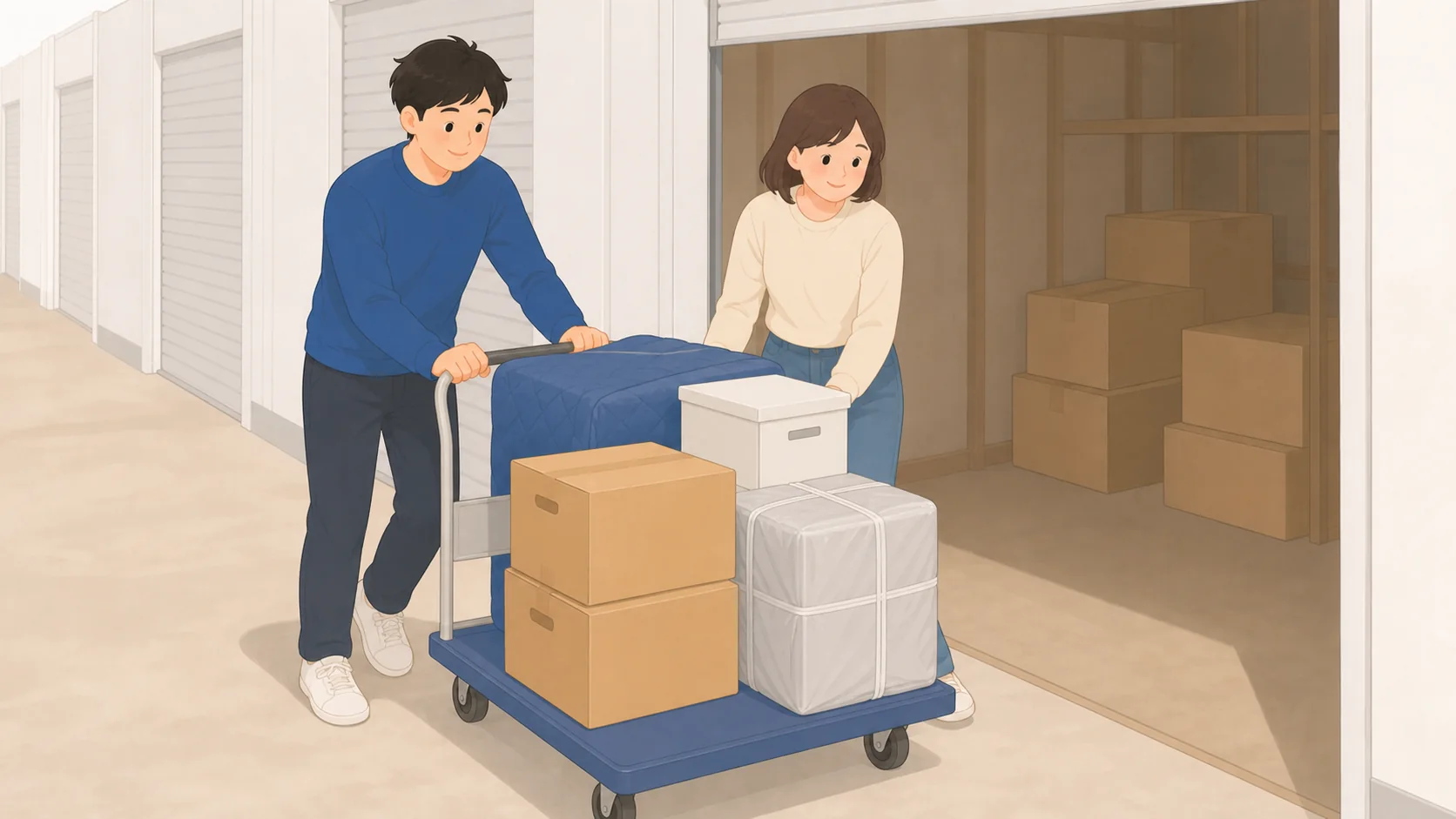 ストレージ王の料金と評判｜表示月額に含まれない毎月1,400円を利用する流れの説明イラスト