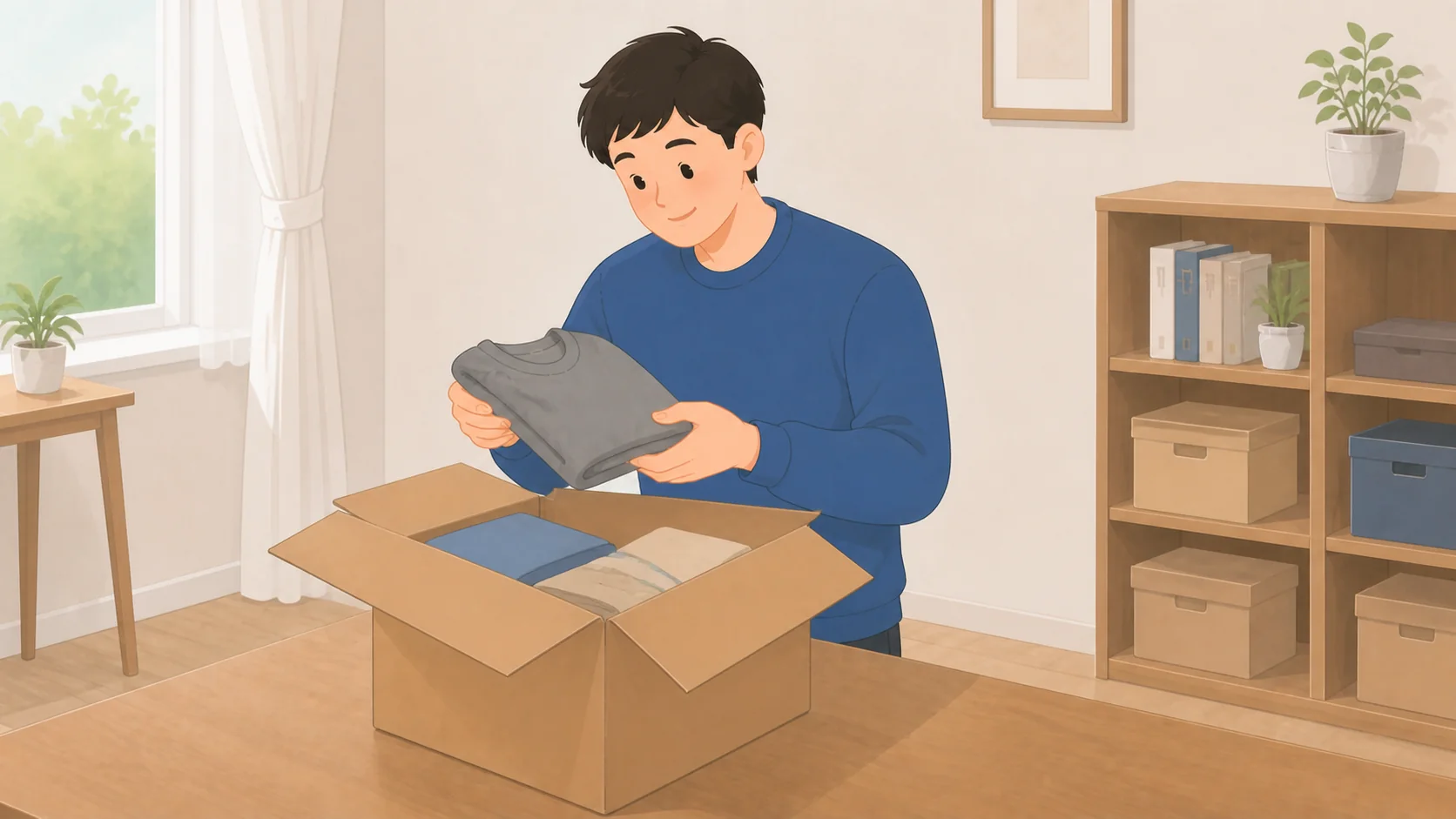 単身赴任で置いていく荷物の預け先｜2〜3年の総額比較で保管前に確認するポイントのイラスト