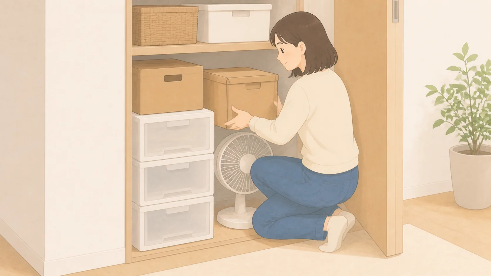 トランクルームは何畳必要?荷物量別の広さと25,658室の料金相場で保管前に確認するポイントのイラスト