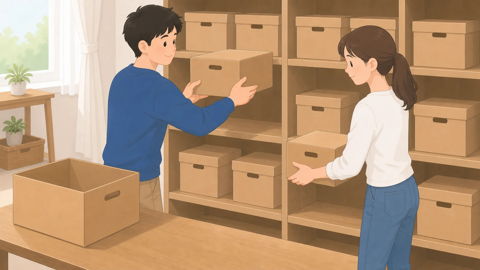 個人事業の在庫・道具の保管場所｜月額と出し入れのしやすさで保管前に確認するポイントのイラスト