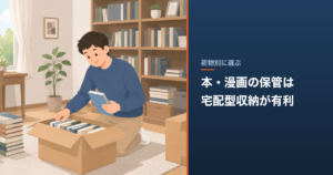 本・漫画の保管は宅配型収納が有利｜1箱あたりの料金と取り出し送料