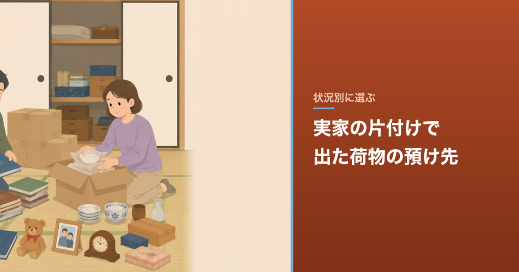 実家の片付けで出た荷物の預け先｜費用と期間の考え方