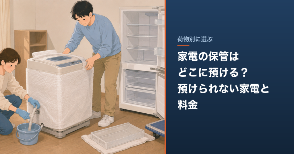 家電の保管はどこに預ける？預けられない家電と料金