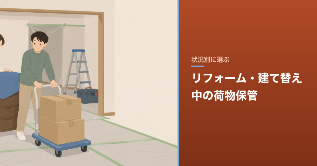 リフォーム・建て替え中の荷物保管｜期間別の総額と選び方